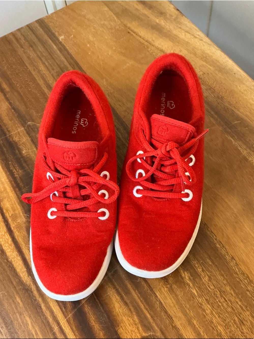 Merinos Red Women's Merino Wool Casual Sneakers